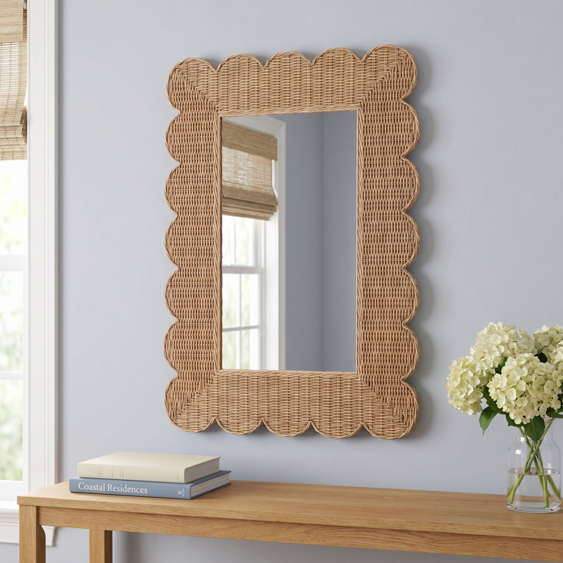 Birch Lane™ Rattan Scalloped Mirror & Reviews | Birch Lane